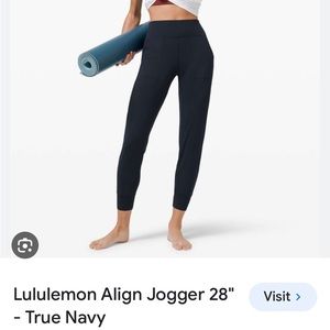 Lululemon Align Jogger True Navy Size 6 EUC